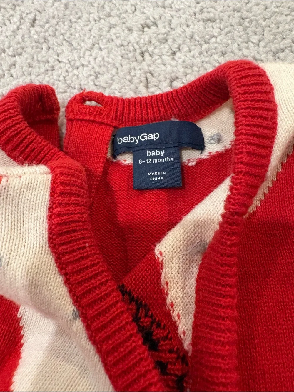 BabyGAP Red Knit Baby One-Piece